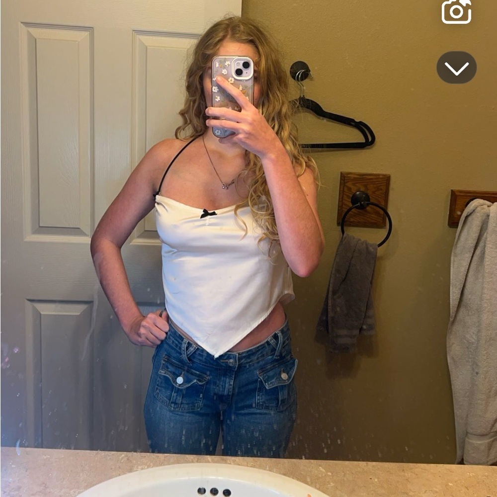 Stylish White Spaghetti Strap Top